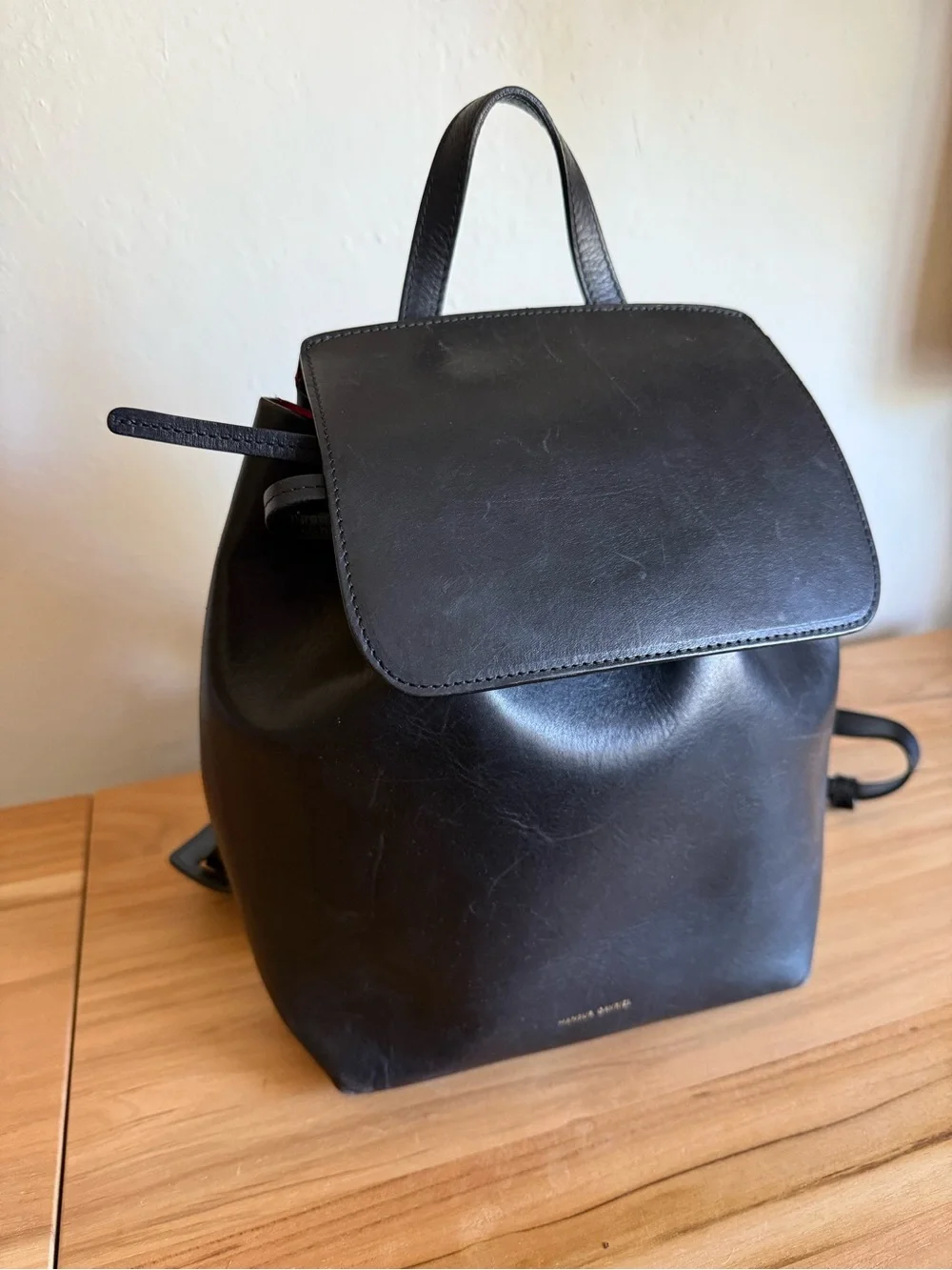 Mansur Gavriel minimal black backpack